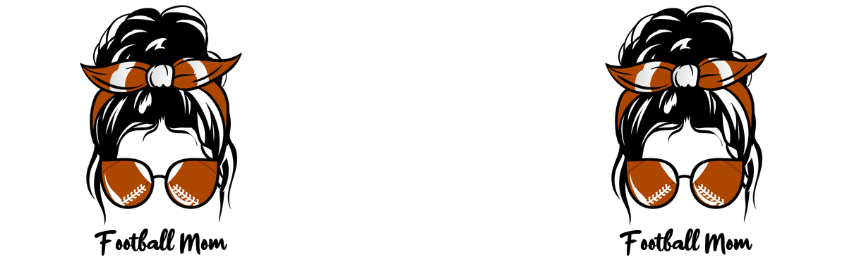 Personalized Messy Bun Pilsner Tumbler (14 oz) - Football Mom - Graphic View