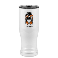 Thumbnail for Personalized Messy Bun Pilsner Tumbler (14 oz) - Football Mom - Left View