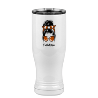 Thumbnail for Personalized Messy Bun Pilsner Tumbler (14 oz) - Football Mom - Right View