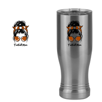 Thumbnail for Personalized Messy Bun Pilsner Tumbler (14 oz) - Football Mom - Design View