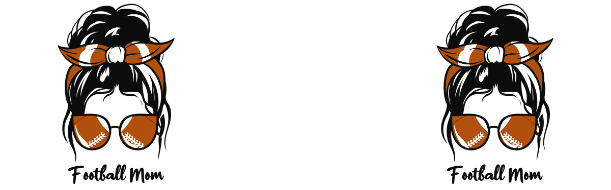 Personalized Messy Bun Pilsner Tumbler (14 oz) - Football Mom - Graphic View