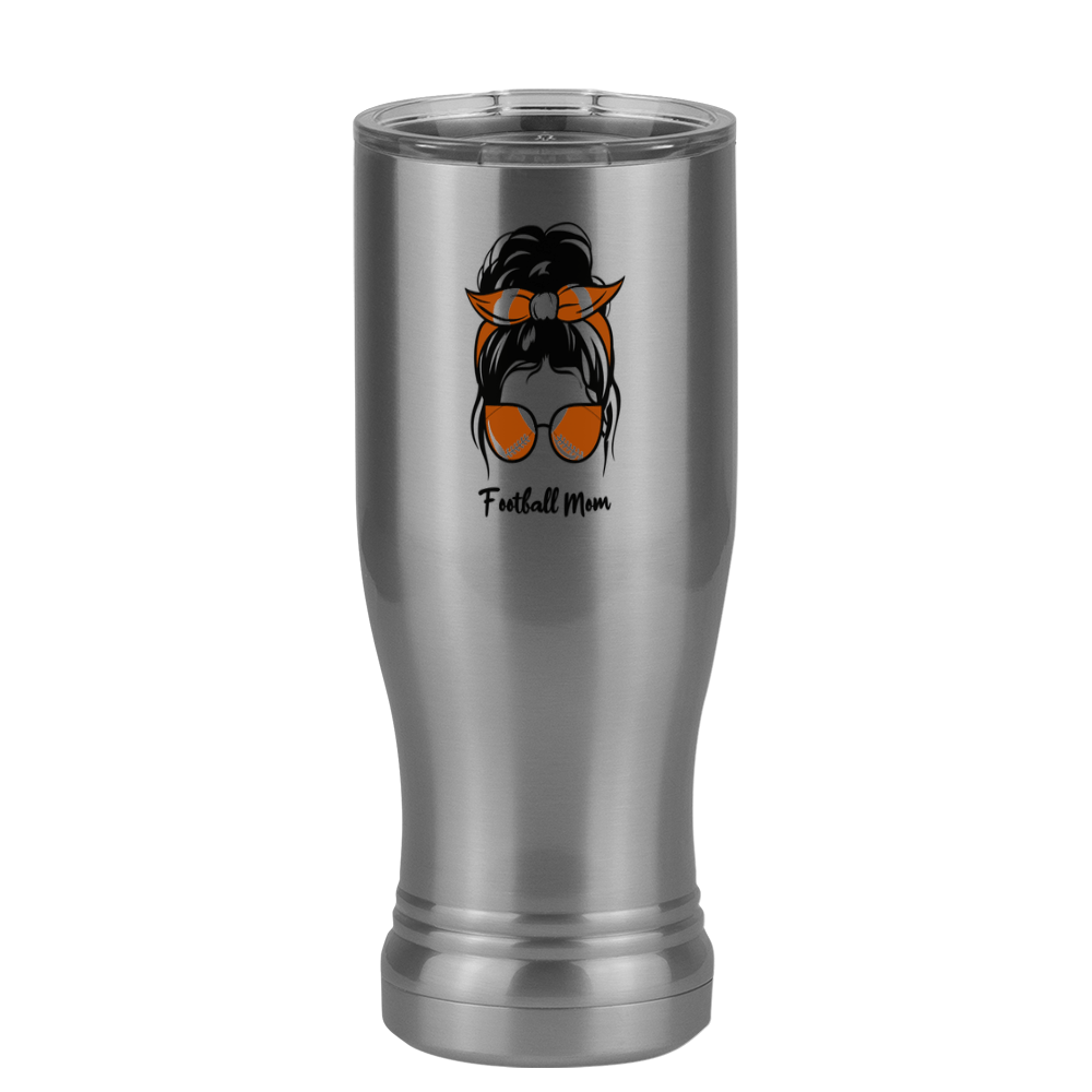 Personalized Messy Bun Pilsner Tumbler (14 oz) - Football Mom - Right View