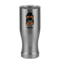 Thumbnail for Personalized Messy Bun Pilsner Tumbler (14 oz) - Football Mom - Right View