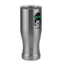 Thumbnail for Personalized Messy Bun Pilsner Tumbler (14 oz) - Soccer Mom - Front Right View