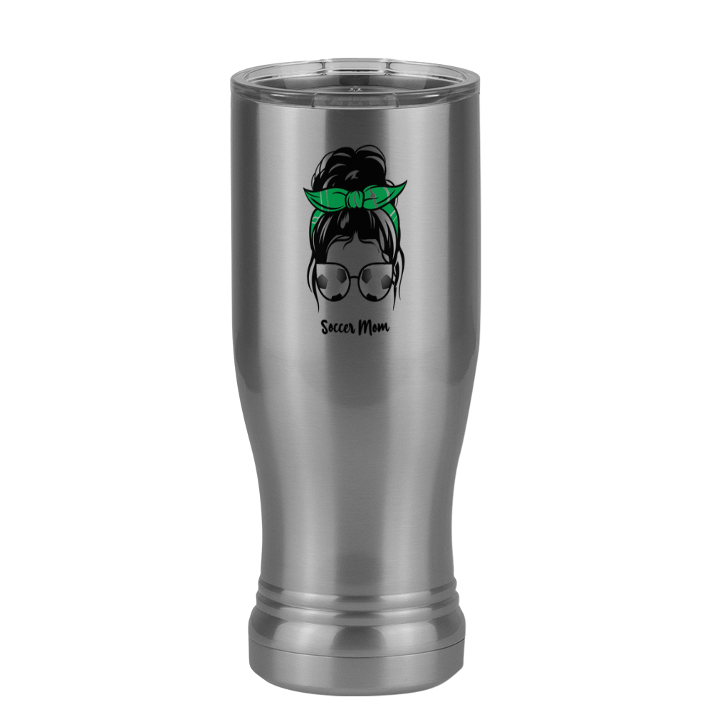 Personalized Messy Bun Pilsner Tumbler (14 oz) - Soccer Mom - Right View
