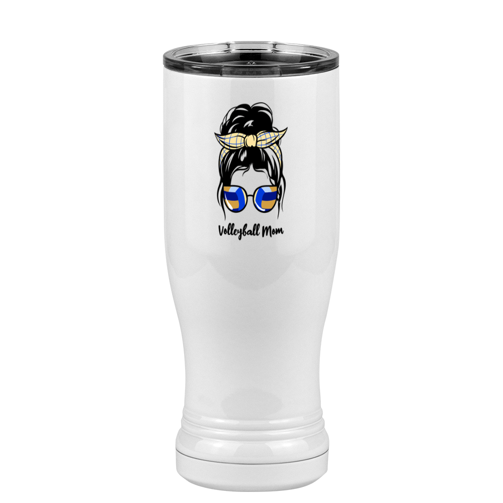 Personalized Messy Bun Pilsner Tumbler (14 oz) - Volleyball Mom - Right View