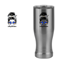 Thumbnail for Personalized Messy Bun Pilsner Tumbler (14 oz) - Volleyball Mom - Design View