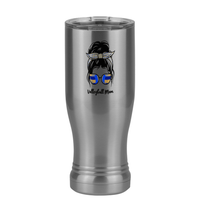 Thumbnail for Personalized Messy Bun Pilsner Tumbler (14 oz) - Volleyball Mom - Left View