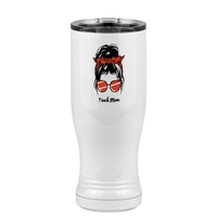 Thumbnail for Personalized Messy Bun Pilsner Tumbler (14 oz) - Track  Mom - Left View