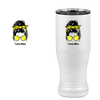 Thumbnail for Personalized Messy Bun Pilsner Tumbler (14 oz) - Tennis Mom - Design View