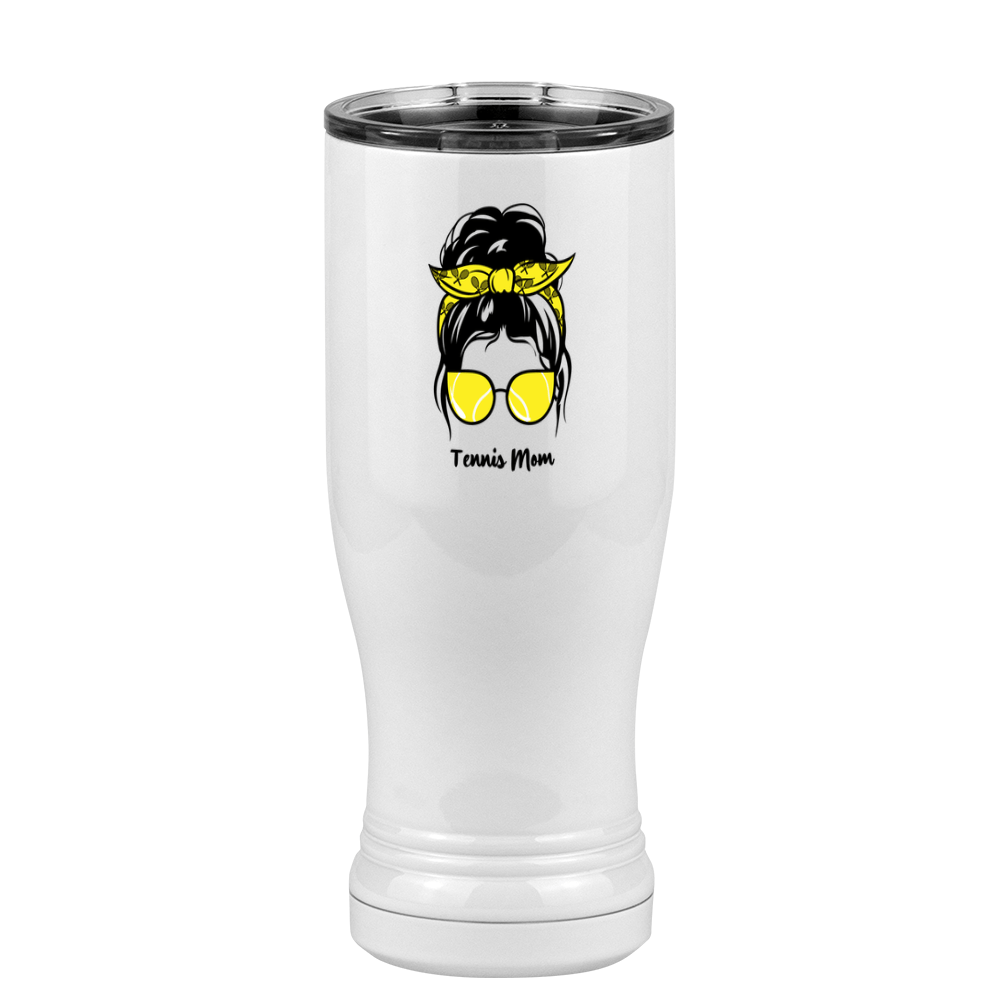 Personalized Messy Bun Pilsner Tumbler (14 oz) - Tennis Mom - Left View