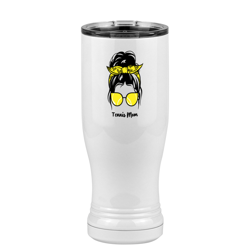 Personalized Messy Bun Pilsner Tumbler (14 oz) - Tennis Mom - Right View