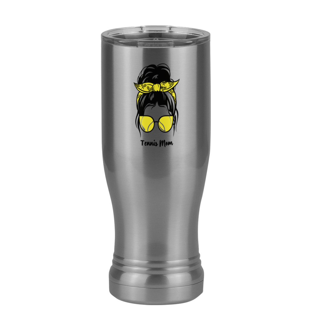 Personalized Messy Bun Pilsner Tumbler (14 oz) - Tennis Mom - Left View