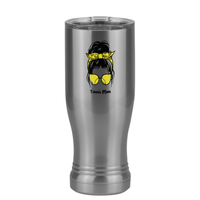 Thumbnail for Personalized Messy Bun Pilsner Tumbler (14 oz) - Tennis Mom - Left View
