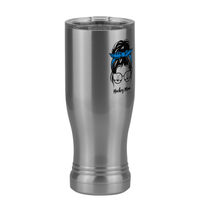 Thumbnail for Personalized Messy Bun Pilsner Tumbler (14 oz) - Hockey Mom - Front Right View