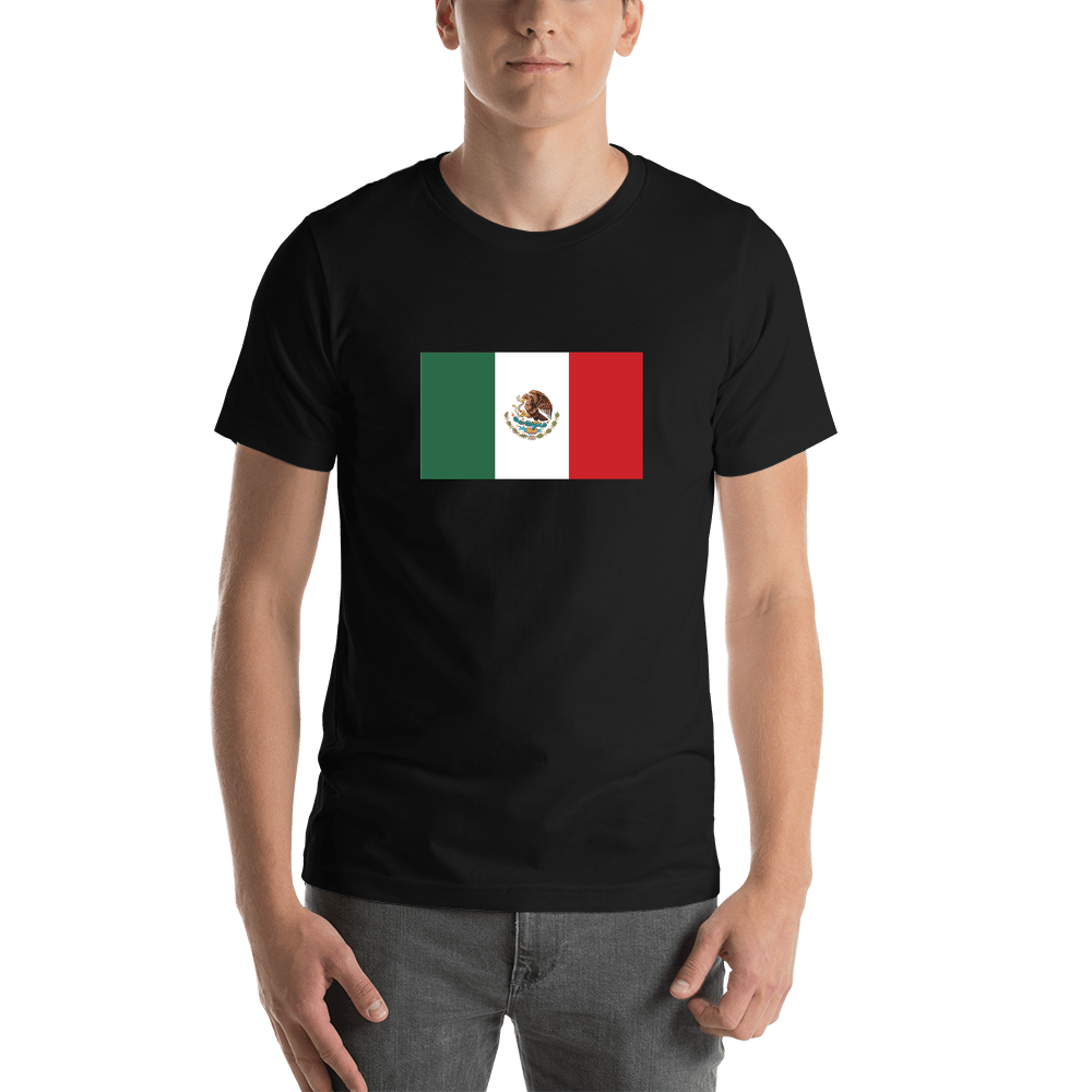 Mexico Flag T-Shirt - Black - Shirt View