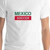 Thumbnail for Mexico Soccer T-Shirt - White - Shirt Close-Up View