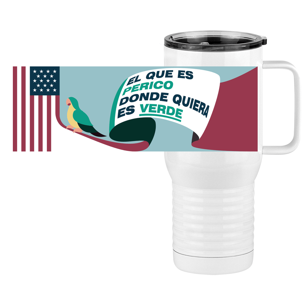 Mexico Travel Coffee Mug Tumbler with Handle (20 oz) - Bird - Design View