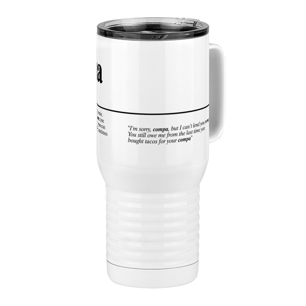 Mexico Travel Coffee Mug Tumbler with Handle (20 oz) - Compa - Front Right View