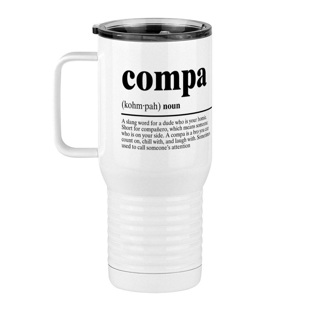 Mexico Travel Coffee Mug Tumbler with Handle (20 oz) - Compa - Left View