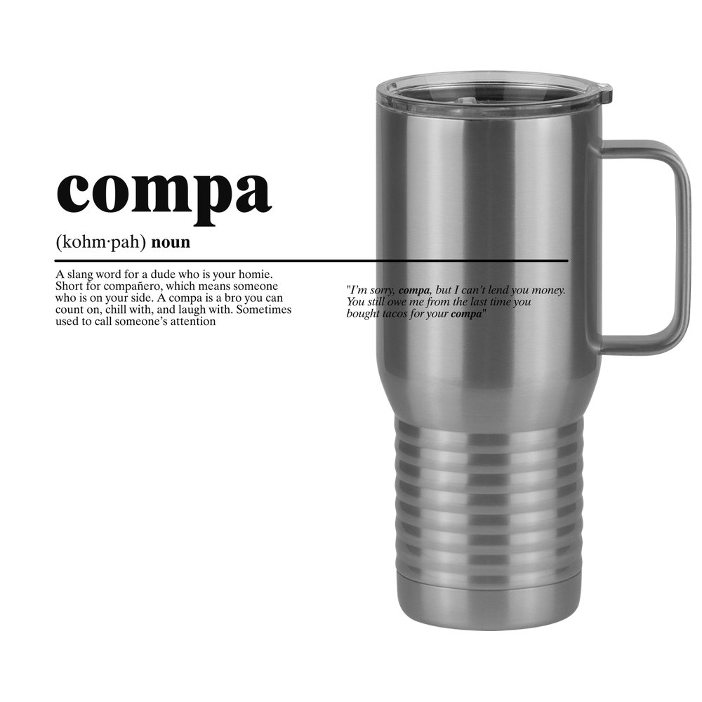 Mexico Travel Coffee Mug Tumbler with Handle (20 oz) - Compa - Design View