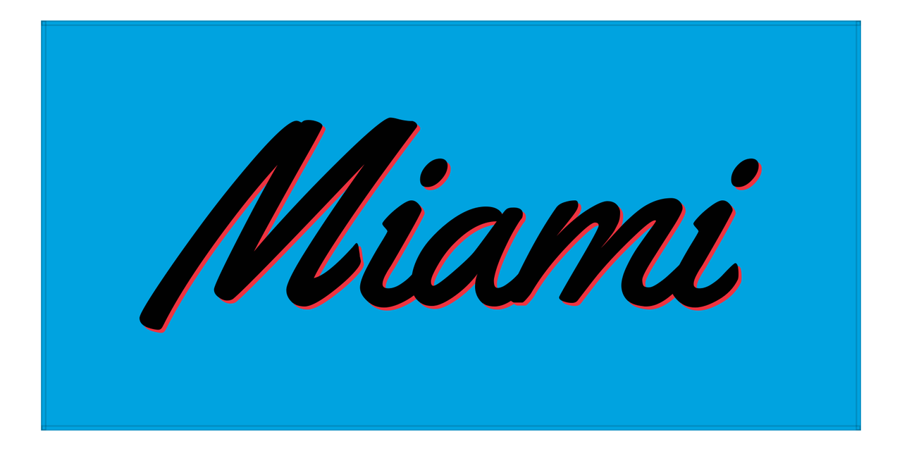 Personalized Miami Beach Towel - Front View