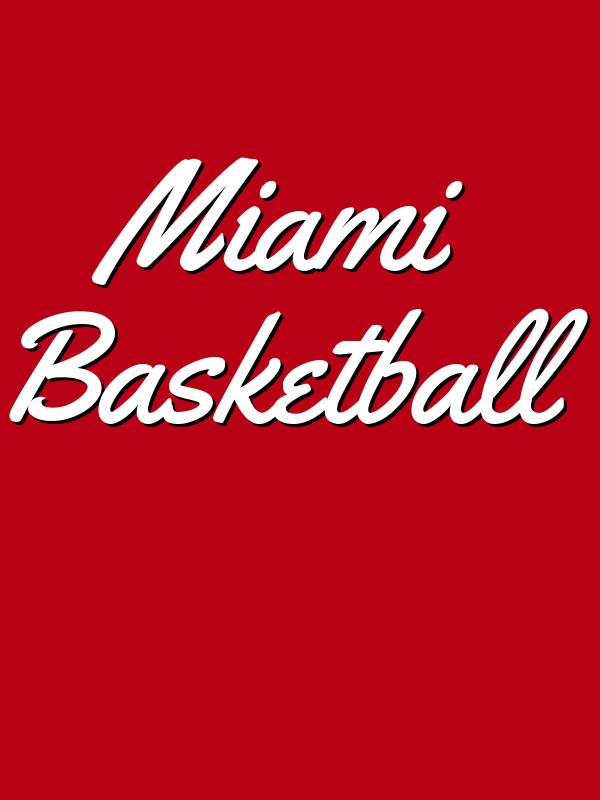 Personalized Miami Basketball T-Shirt - Red - Decorate View