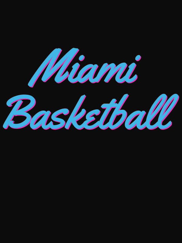 Personalized Miami Basketball T-Shirt - Black - Decorate View