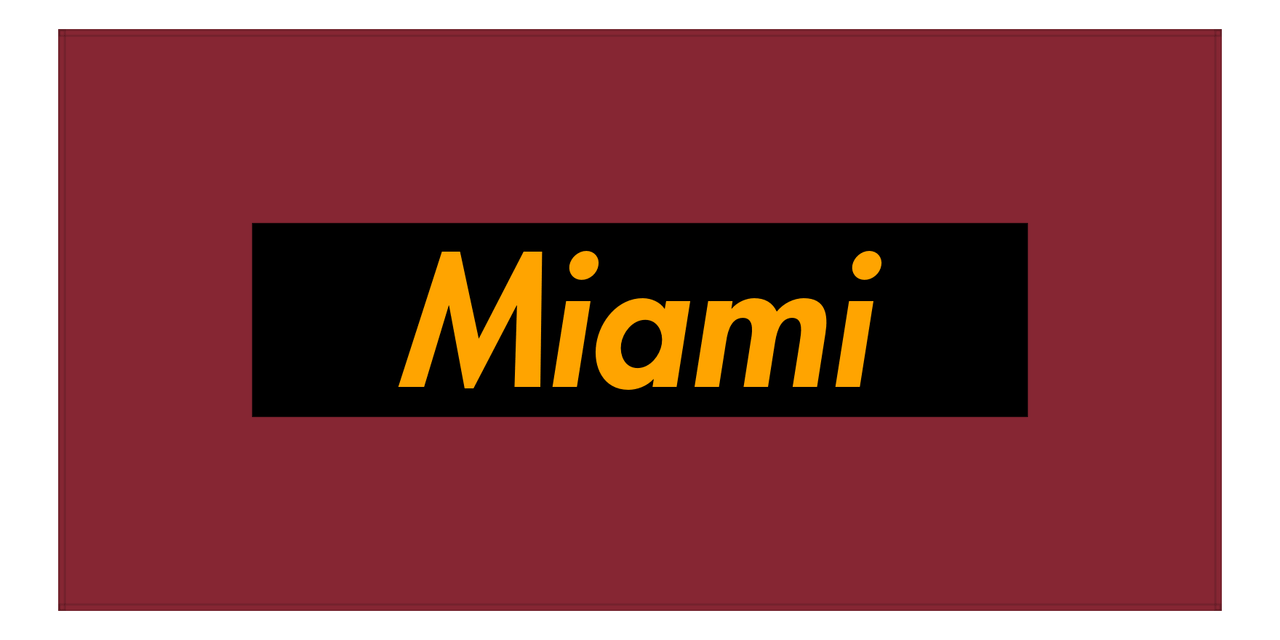 Personalized Miami Beach Towel - Front View
