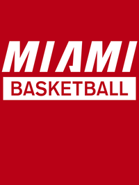Thumbnail for Miami Basketball T-Shirt - Red - Decorate View