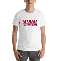 Thumbnail for Miami Basketball T-Shirt - White - Shirt View