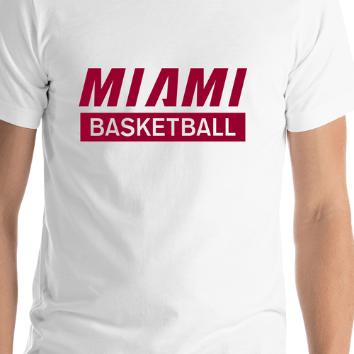 Miami Basketball T-Shirt - White - Shirt Close-Up View