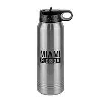 Thumbnail for Personalized Miami Florida Water Bottle (30 oz) - Right View