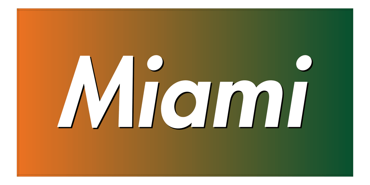 Miami Ombre Beach Towel - Front View