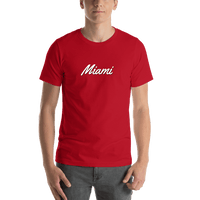 Thumbnail for Personalized Miami T-Shirt - Red - Shirt View