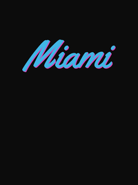 Thumbnail for Personalized Miami T-Shirt - Black - Decorate View