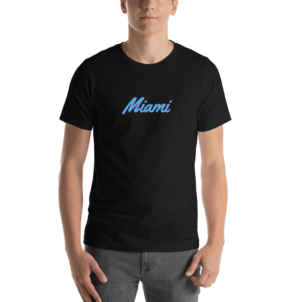 Personalized Miami T-Shirt - Black - Shirt View