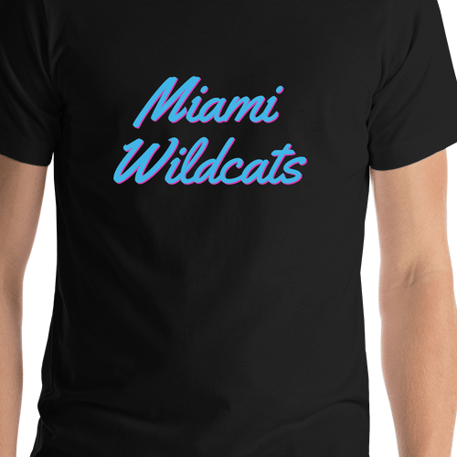 Personalized Miami T-Shirt - Black - Shirt Close-Up View