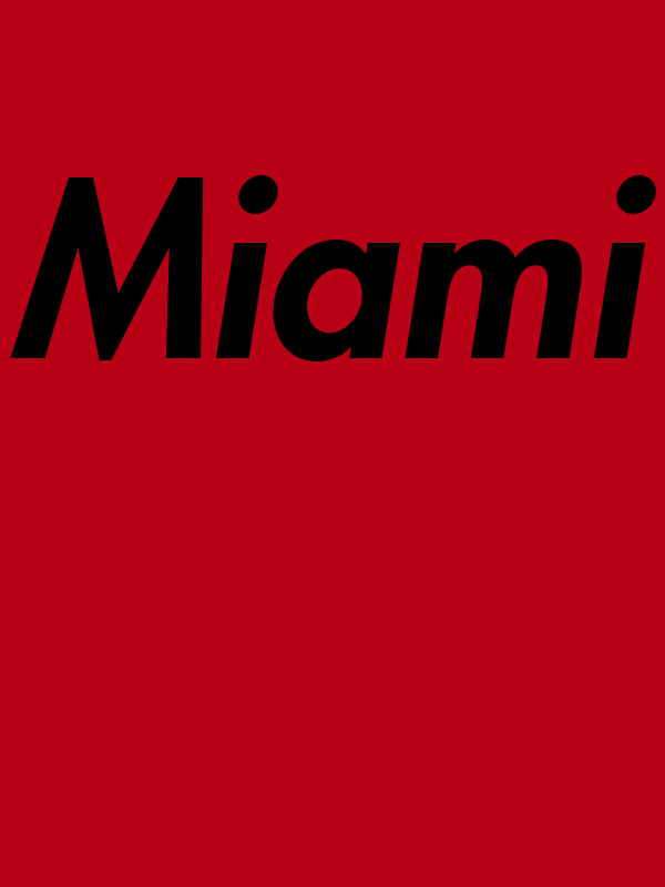 Personalized Miami T-Shirt - Red - Decorate View