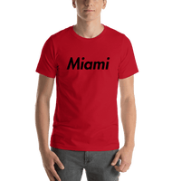 Thumbnail for Personalized Miami T-Shirt - Red - Shirt View