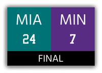 Thumbnail for Miami vs Minnesota Canvas Wrap & Photo Print - 1973 1974 Football Championship - Front View