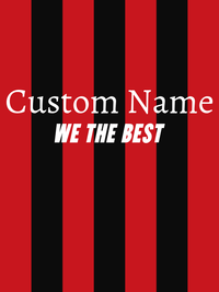 Thumbnail for Personalized Milan Italy Soccer T-Shirt - Black - Decorate View