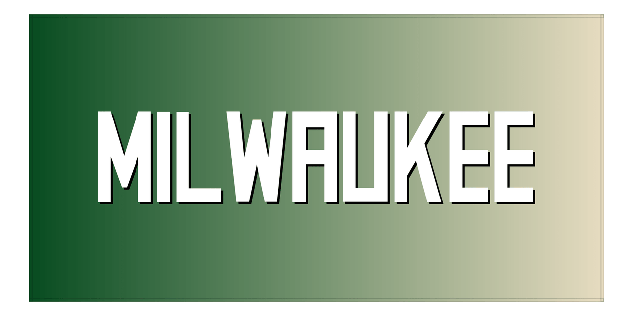 Milwaukee Ombre Beach Towel - Front View