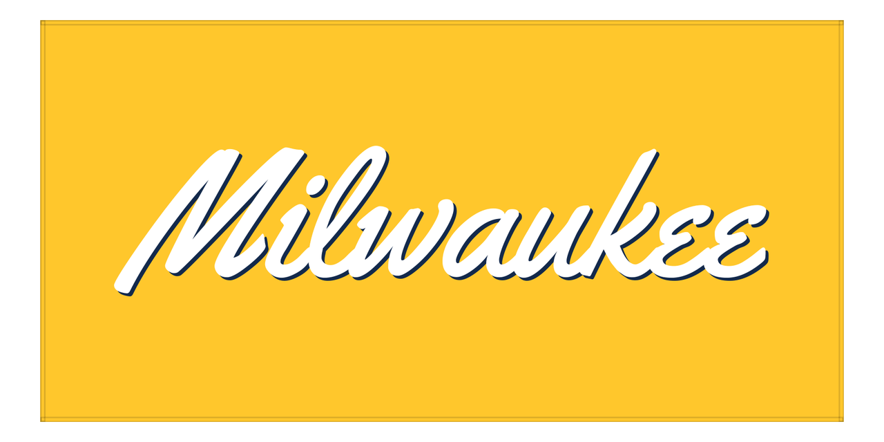 Personalized Milwaukee Beach Towel - Front View