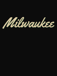 Thumbnail for Personalized Milwaukee T-Shirt - Black - Decorate View