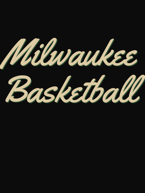 Personalized Milwaukee Basketball T-Shirt - Black - Decorate View