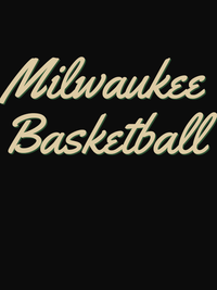 Thumbnail for Personalized Milwaukee Basketball T-Shirt - Black - Decorate View