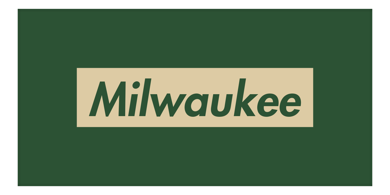 Personalized Milwaukee Beach Towel - Front View