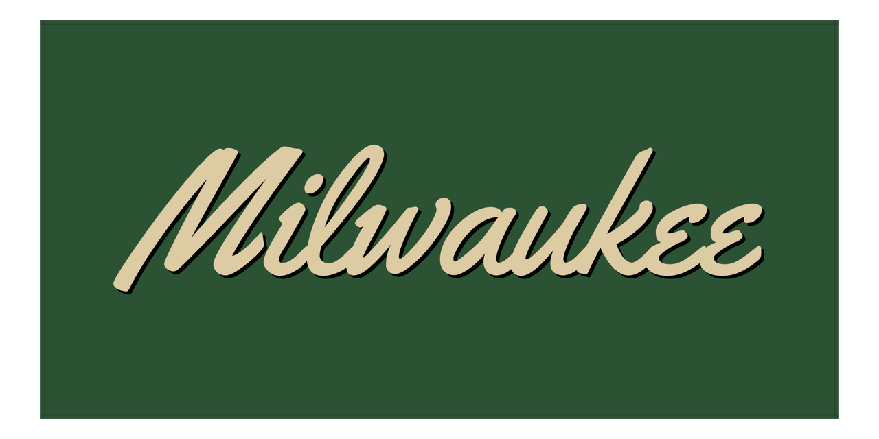 Personalized Milwuakee Beach Towel - Front View