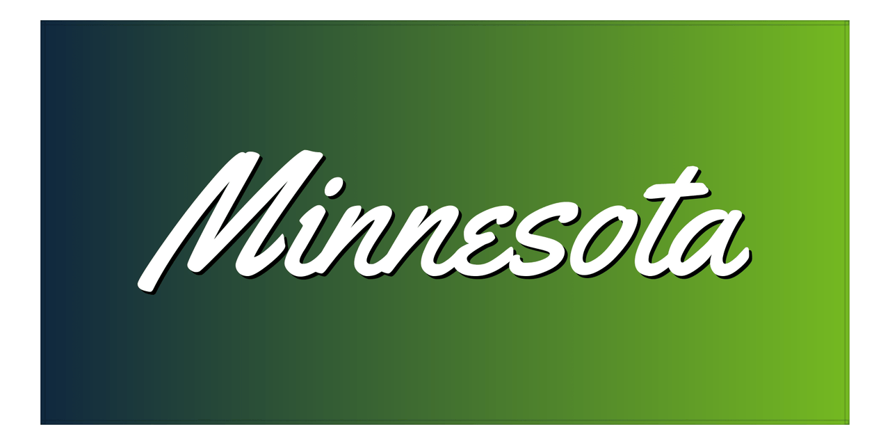 Minnesota Ombre Beach Towel - Front View